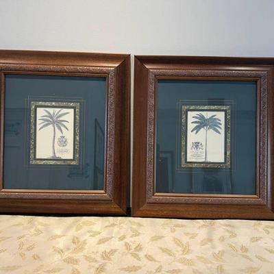 WST010- Pair Of Contemporary Prince Of Wales Palm Tree Prints