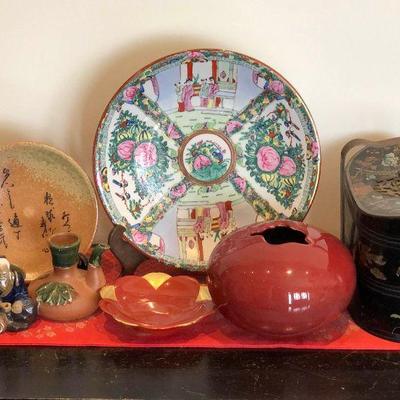 WST040 - DECORATIVE ASIAN PLATES, FIGURINES AND MORE 