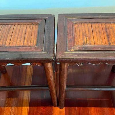 WST067- Pair Of Antique Ming Style Dynasty 100 Year Old Nan Ji Wood From Shanghai