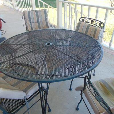 table and four chairs