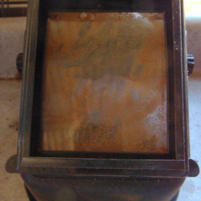 two welding helmets