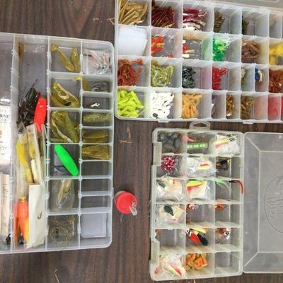 3 boxes fishing lures