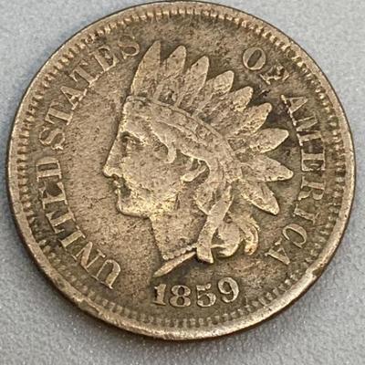 1859 Indian Head Cent Full Liberty
