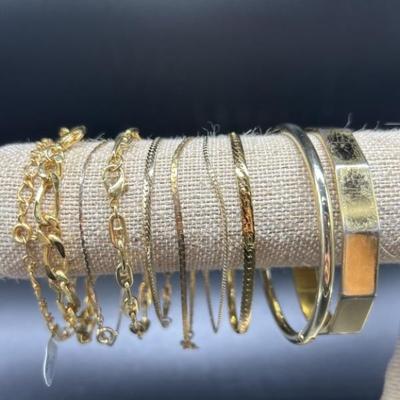 Goldtone Bracelets, as pictured