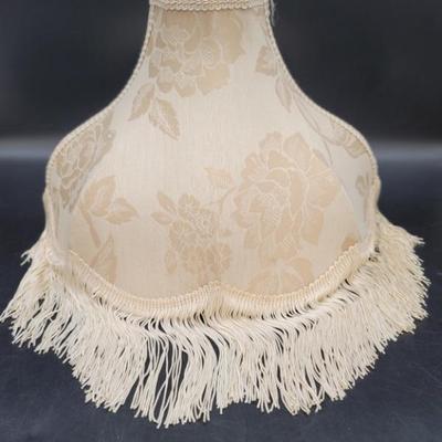 Victorian Silk Brocade Fringed Bell Lampshade
