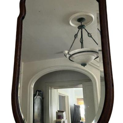 Antique Art Deco Shield Form Mirror