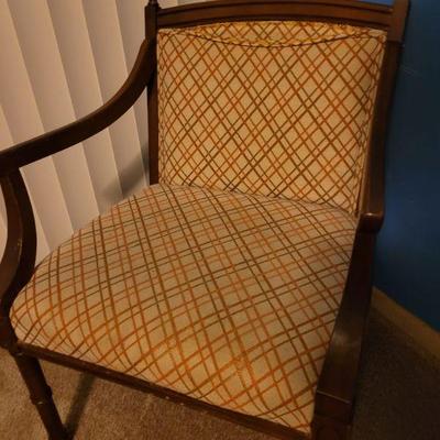 side chair, no stains or tears in the fabric