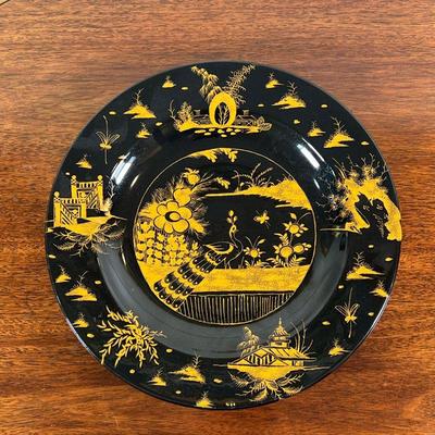 ZENITH GOUDA PLATE  |
Yellow scene on a black background - dia 11.5 in.