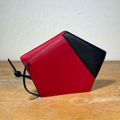 HESTER VAN EEGHEN  | 
Contemporary red and black leather purse of unusual abstract design by Hester Van Eeghen, Amsterdam - w. 12-1/2 x...