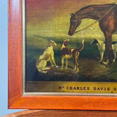 REPRODUCTION ANTIQUE POSTER  |
Reproduction of antique equestrian engraving, showing M. Charles Davis on 