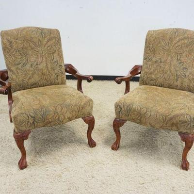 1113	2 UPHOLSTERED ARMCHAIRS
