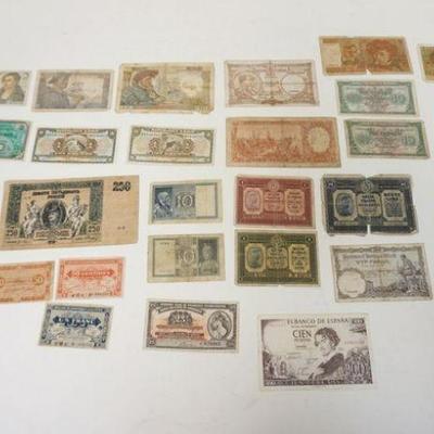 1198	LOT OF 23 PIECES ASSORTED VINTAGE FOREIGN CURRENCY
