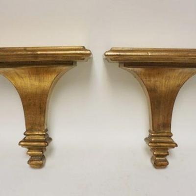 1145	2 GILT WALL SHELVES, APPROXIMATELY 18 IN X 8 IN X 14 IN
