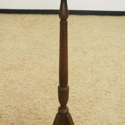 1100	MAHOGANY PEDESTAL W/FLUTED COLUMN & BRASS PAW FEET, APPROXIMATELY 11 IN X 41 IN HIGH
