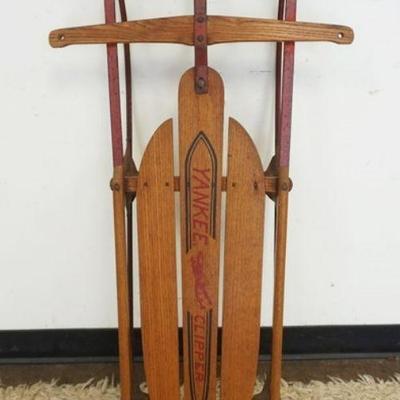 1073	ANTIQUE CHILDS YANKEE CLIPPER SLED NO 11, APPROXIMATELY 39 IN HIGH
