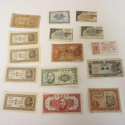 1190	LOT OF 15 PIECES ASSORTED FOREIGN CURRENCY
