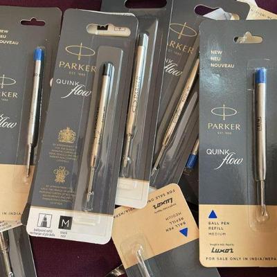 Parker Ballpoint Pen Refills Quink Flower Jotter Fine Blue & Black Ink In Package