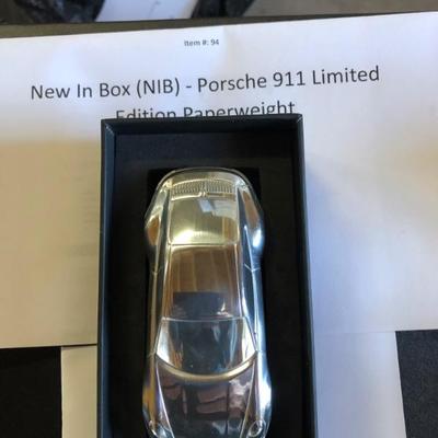 New in box Porsche 911 Paperweight 