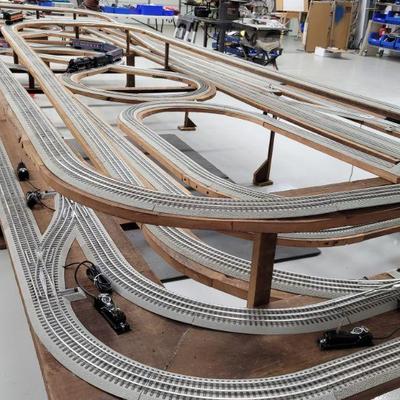 Fast Track Train Track Platform - this items is on auction and is onsite and can be viewed at estate.