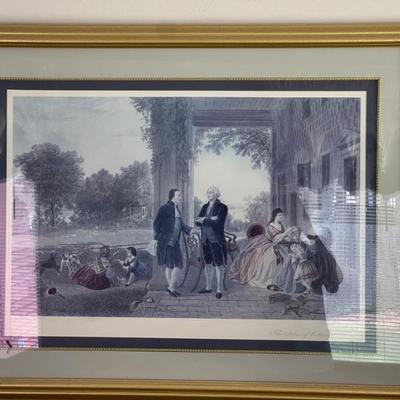 Large framed George Washington print $90