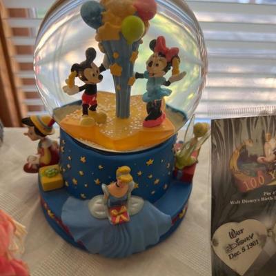 Disney birthday water globe music box $16
