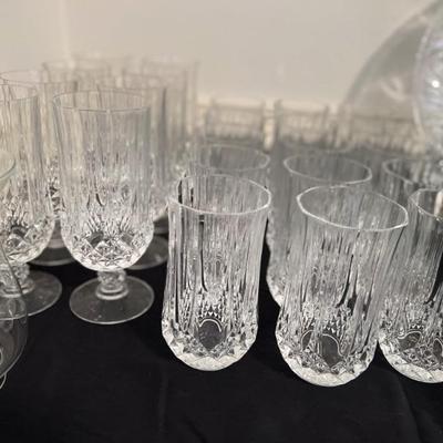 Crystal LongChamp glassware $