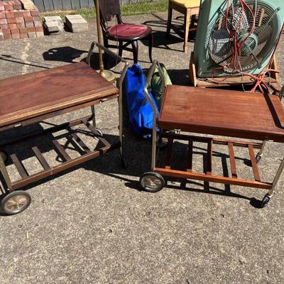 MCM wooden stereo/TV carts $30 each