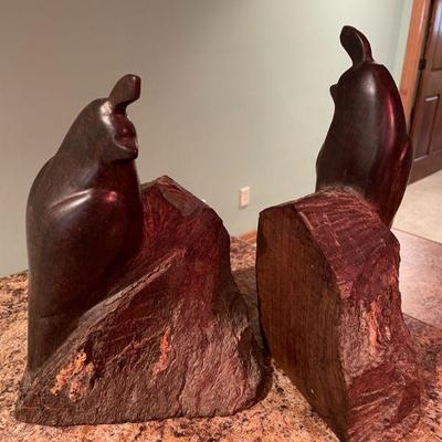 iron wood bookends