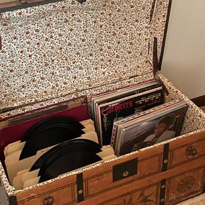 Antique Trunk & Records 