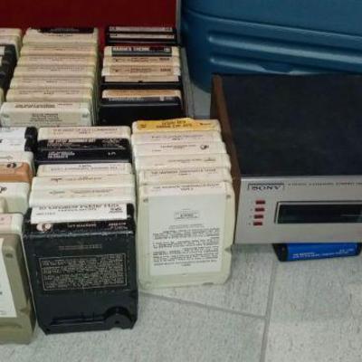 Sony 8-track tape player with lots of tape