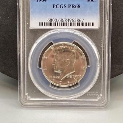 1964 PCGS PR68 Kennedy Silver Half Dollar