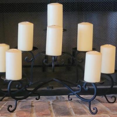 Iron Fireplace Candelabra is 25x12x20in