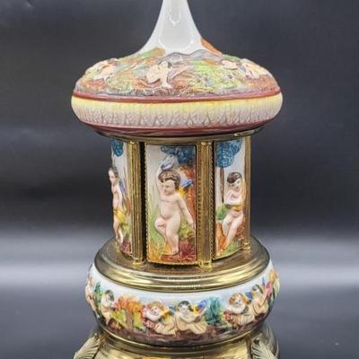 Capodimonte Carousel with Reuge Music Box