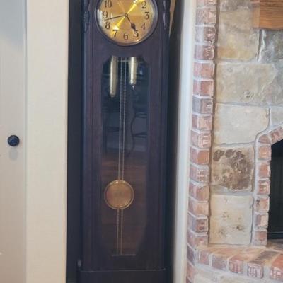 Grandfather Clock with Brass Face
