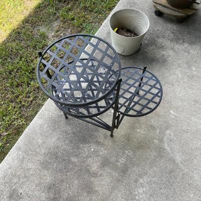 Wrought iron plant stand 