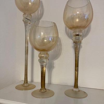 3 candle holders 