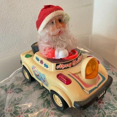 vintage santa toy car