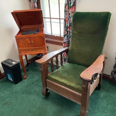 victrola and vintage chair