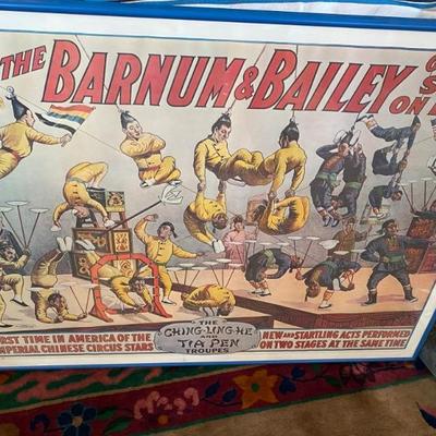 1940's Litho The Barnum Bailey Framed