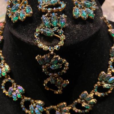 Vintage Schaparelli Set, Necklace, Bracelet, Earrings