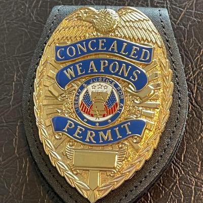 Concealed Weapons Permit badge