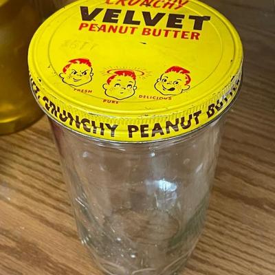 Vintage Velvet peanut butter jar 