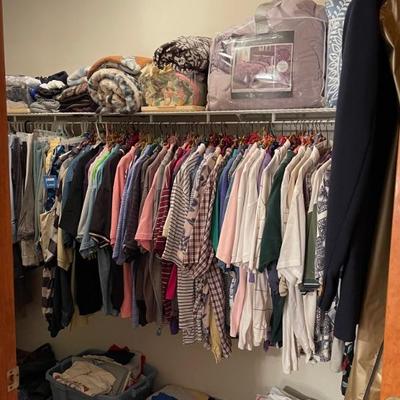 Closet full of clothes