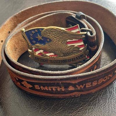 Smith & Wesson leather belt