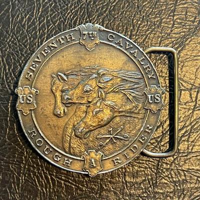 Seventh Cavalry Rough Riders belt buckle