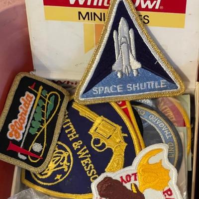 Miscellaneous patches: NASA space shuttle, Smith & Wesson, Moose Lodge, etc.