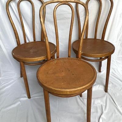 Set of Three Thonet Bentwood Chairs