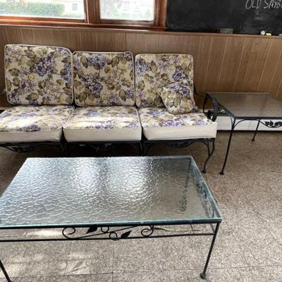 Vintage Cast Aluminum Patio Set with Modular Sofa/Seating & Tables