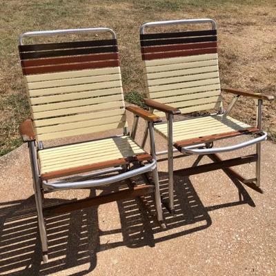 Vintage Camping Rocker Chairs
