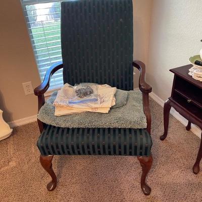 green antique chair